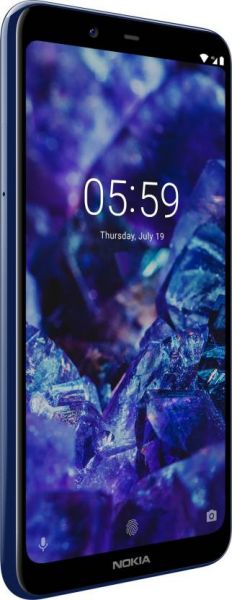 Nokia 5.1 Plus Dual SIM - 32GB, 3GB RAM, 4G LTE, Midnight Gloss Blue